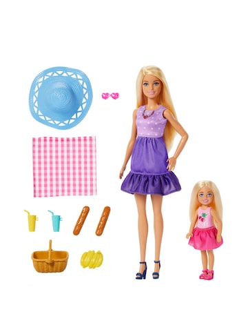 Barbie Family & Friend Malibu and Chelsea Dolls 2 Pack
