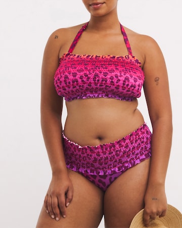 Shirred Midi Bikini Brief