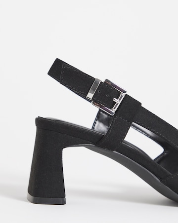 Cyrus Pointed Slingback Heeled Shoes - Wide Fit (E)