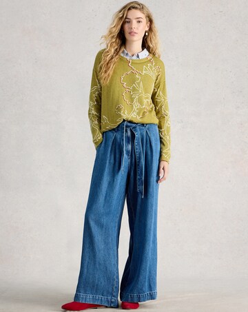 White Stuff Olive Print Jumper