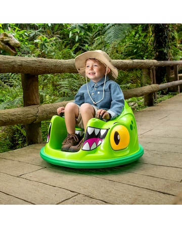 Xootz Kids Electric Dinosaur Bumper Car Ride-On - Green