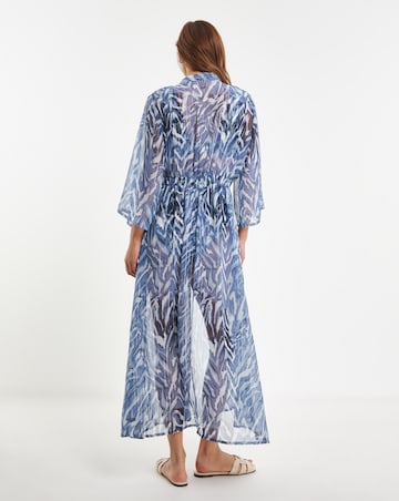 MAGISCULPT Tie Waist Open Beach Kaftan