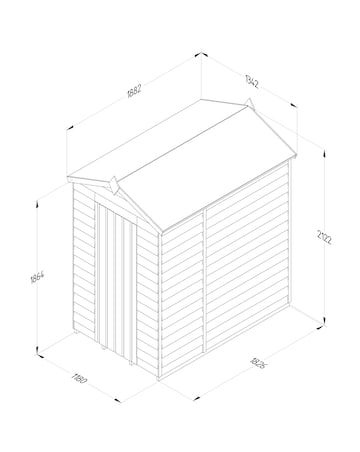 4LIFE Apex Shed 4x6 - Single Door - No Windows (Home Delivery)