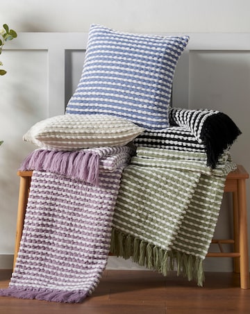 Catherine Lansfield Stab Stitch Throw