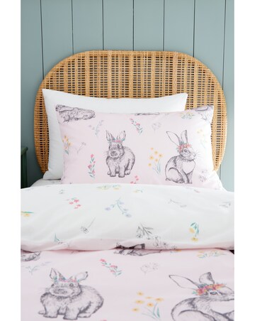 Catherine Lansfield Bunny Tails Ditsy Flowers Duvet Cover Set