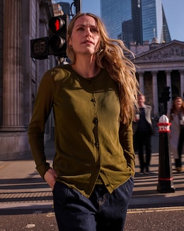 Anthology Olive Sheer Cardigan