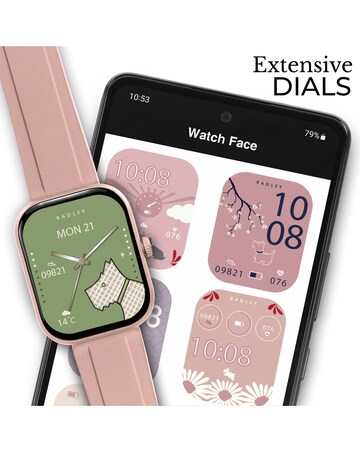 Radley Series 55 Silicone Strap Smart Watch - Carnation Pink