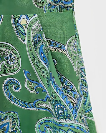 Mango Green Floral Midi Dress
