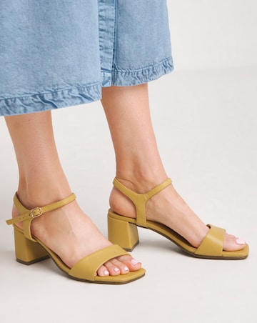 Kylie Barely There Block Heeled Sandals Extra Wide EEE Fit