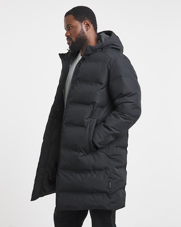 Jack & Jones Soho Longline Puffer Coat - Black