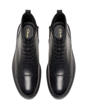 Clarks Aldwin Cap Boots - Black