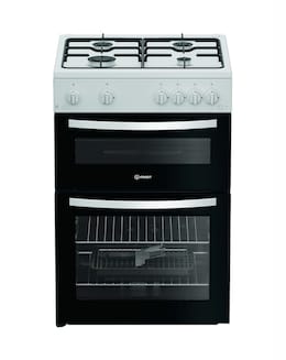 Indesit ITG6GW 60cm Gas Twin Cooker - White