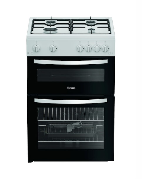 Indesit ITG6GW 60cm Gas Twin Cooker - White