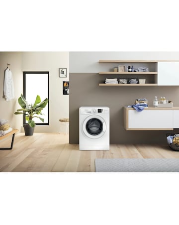 Hotpoint Anti-Stain NSWM 846 W UK 8kg 1400rpm Washing Machine White + Install