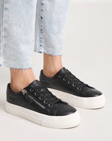 Kate Lace Up Zip Detail Chunky Trainers - Extra Wide Fit (EEE)
