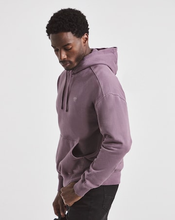 Union Relaxed Hooded Sweatshirt - Plum