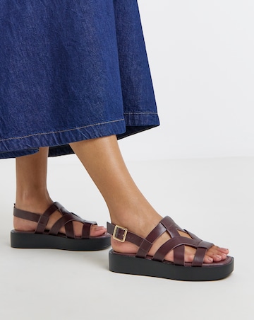 Finch Chunky Fisherman Sandals - Wide Fit (E)