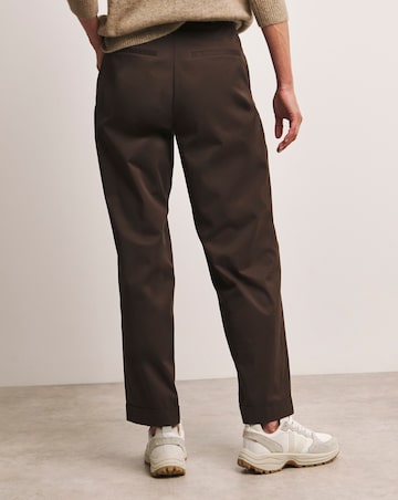 Anthology Chocolate Stretch Cotton Tapered Trouser