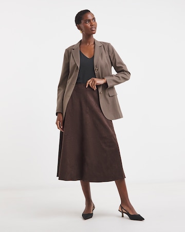 Suedette Midi Circle Skirt