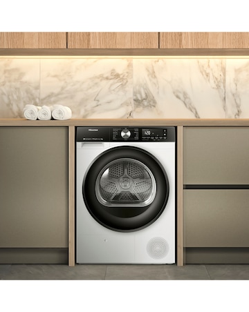Hisense 3S Series DH3S802BW3 WiFi-enabled 8kg Heat Pump Tumble Dryer - White
