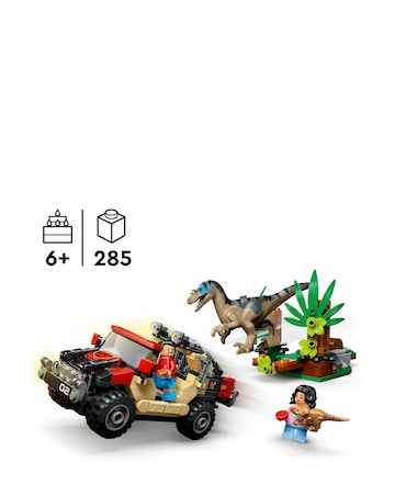 LEGO Jurassic World Raptor Off-Road Escape Velociraptor Toy Dinosaur 76972