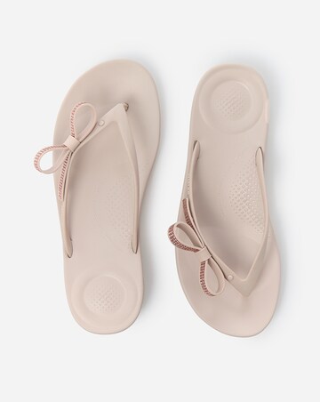 FitFlop Rose Iqushion Glitz-Bow Flip-Flops - Standard Fit (D)