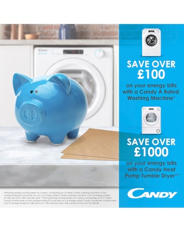 Candy CSOE H9A2DE-80 9Kg Heat Pump Tumble Dryer, A++ Rated, White with Wi-fi