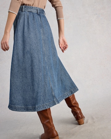 White Stuff Lexi Denim Midi Skirt