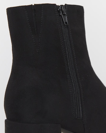 Anastasia Low Block Heel Ankle Boots - Wide Fit (E)