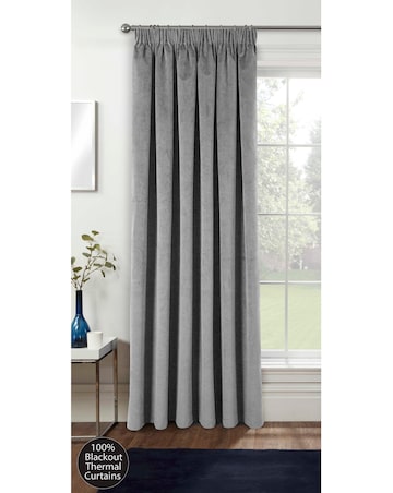 Oxford Thermal Velvet Pencil Pleat Door Curtain
