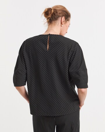 Striped Structured Sleeve Co-Ord Top