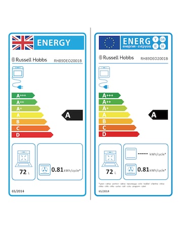 Russell Hobbs RH89DEO2001B/02 89cm High Built-In Double Oven Black Install