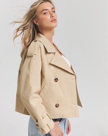 Simply Be Camel Cropped Trench