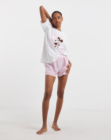 Mickey Mouse Cotton Seersucker Pyjama Shortie Set