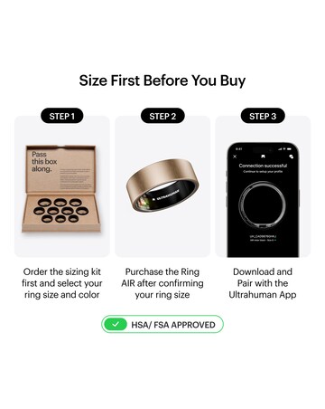 Ultrahuman Ring AIR Bluetooth Smart Ring - Brushed Rose Gold - Size 11