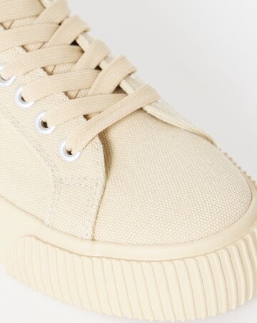 Sicilly Canvas Trainers Chunky Ribbed Sole - Wide Fit (E)
