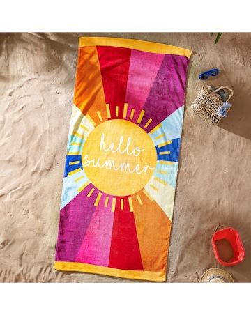 Catherine Lansfield Hello Summer Beach Towel