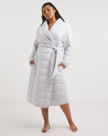 Figleaves Luxury Quilted Long Dressing Gown