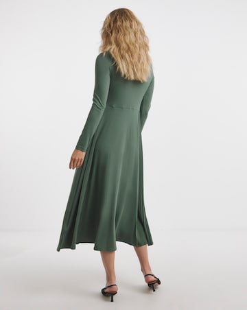 Pleated Panel Maxi Dress