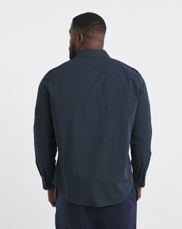 Cutaway Collar Polka Dot Formal Shirt