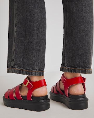 Heavenly Feet Saffron Fisherman Chunky Sandals Ex Wide Fit