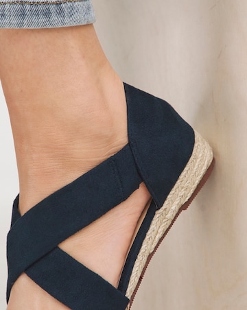 Sonya Soft Strap Espadrille Sandals - Wide Fit (E)