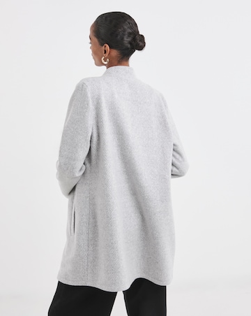 Grey Marl Notch Neck Coatigan