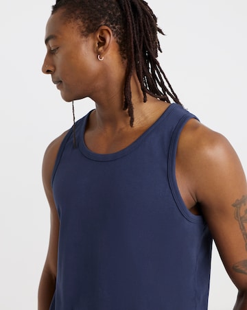 Vest And Short Pyjama Set- Navy