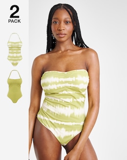 2 Pack Value Bandeau Swimsuits