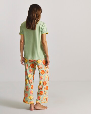 Figleaves Blanket Stitch Fruit Pyjama Set