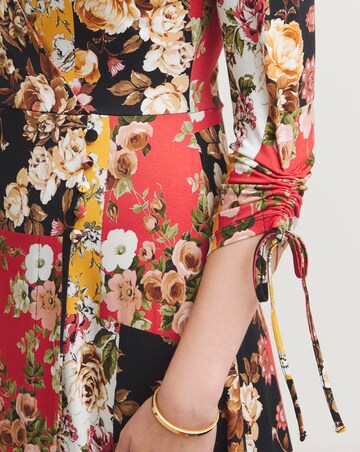 Joe Browns Jersey Patchwork Floral Wrap Maxi Dress