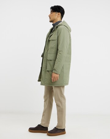 Khaki Shower Resistant Lightweight Padded Parka