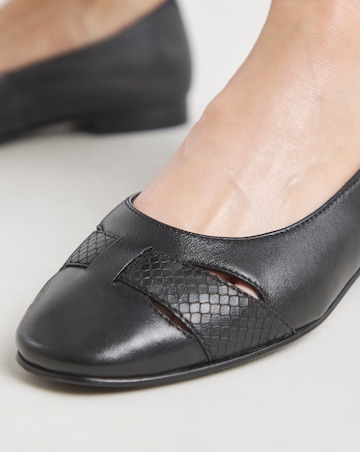 Heavenly Soles Genevieve Cut Out Detail Ballerinas - Extra Wide Fit (EEE)
