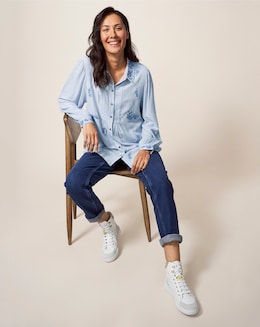 White Stuff Trailing Embroidered Shirt